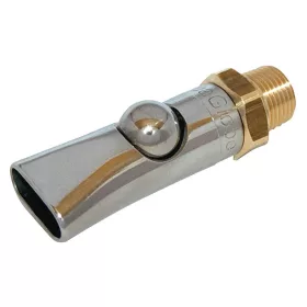   AquaGlobe szopókás itató - inox/réz, hossz 97 mm, 1/2"-3/4"