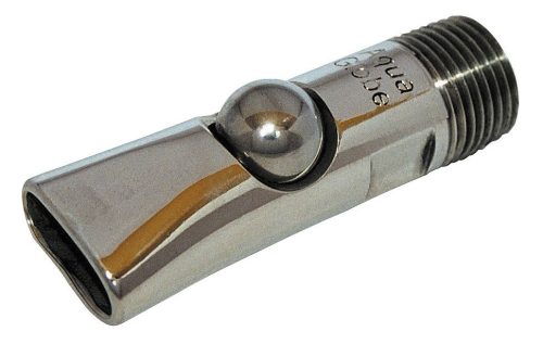AquaGlobe szopókás itató - inox, hossz: 75 mm, 1/2"-1/2"