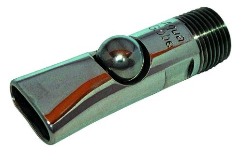 AquaGlobe szopókás itató - inox, hossz: 75 mm, 1/2"-1/2"