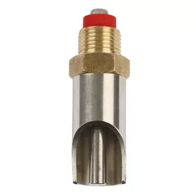   Szopókás sertésitató - inox/réz, hossz: 72 mm, nyomószelep átmérő: 8 mm, 1/2"-3/4"