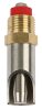 Szopókás sertésitató - inox/réz, hossz: 64 mm, nyomószelep átmérő: 11 mm, 1/2"-1/2"