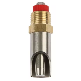   Szopókás sertésitató - inox/réz, hossz: 64 mm, nyomószelep átmérő: 11 mm, 1/2"-1/2"