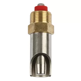   Szopókás sertésitató - inox/réz, hossz: 71 mm, nyomószelep átmérő: 15 mm, 1/2"-3/4"