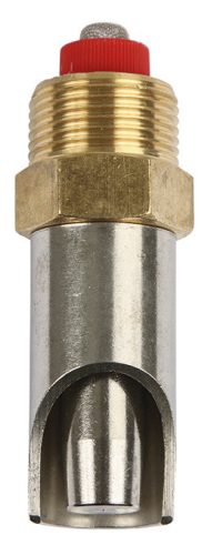 Szopókás sertésitató - inox/réz, hossz: 71 mm, nyomószelep átmérő: 15 mm, 1/2"-3/4"