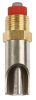 Szopókás sertésitató - inox/réz, hossz: 63 mm, nyomószelep átmérő: 8 mm, 1/2"-1/2"