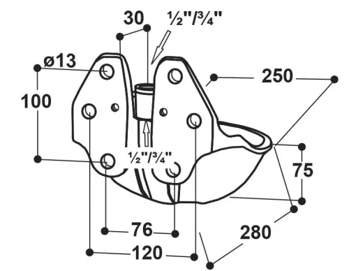 Suevia 25R csőszelepes önitató - zománcozott
