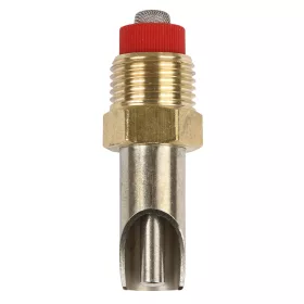   Szopókás sertésitató - inox/réz, hossz: 55 mm, nyomószelep átmérő: 6 mm, 1/2"-3/8"