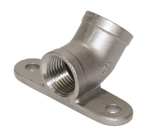 Inox könyök - menet: 1/2"x1/2", szög: 45 fok