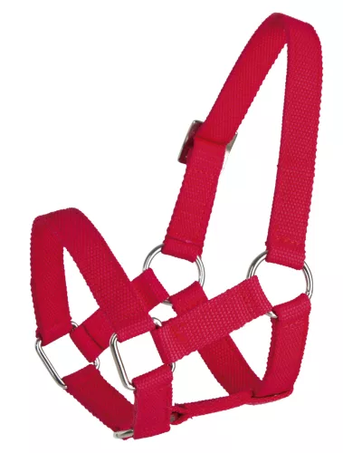 Kötőfék juhoknak és kecskéknek - piros, műszálas