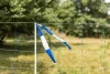 Optikai jelzőszalag villanypásztor rendszerekhez - kék/fehér, 100 m x 80 mm