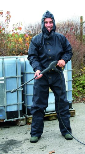 Mosó- és tisztító overál kapucnival - XXL méret