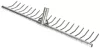 Gereblye - alumínium, 20 fogas, 65 cm széles, nyélfogadó átmérő: 25 mm