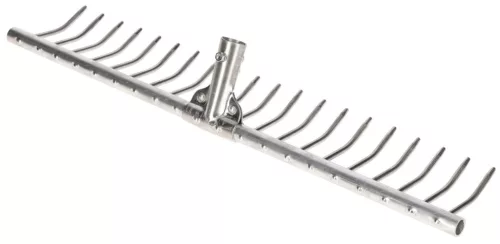 Gereblye - alumínium, 20 fogas, 65 cm széles, nyélfogadó átmérő: 25 mm