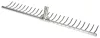 Gereblye - alumínium, 24 fogas, 78 cm széles, nyélfogadó átmérő: 25 mm
