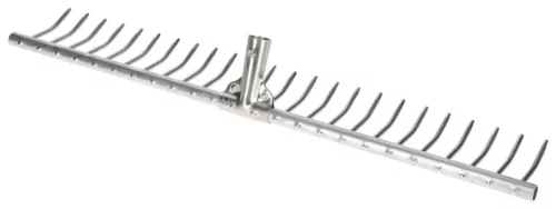 Gereblye - alumínium, 24 fogas, 78 cm széles, nyélfogadó átmérő: 25 mm