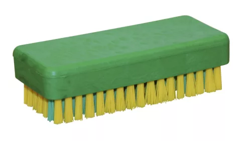 Kézmosókefe - zöld-sárga, 105 x 45 x 30 mm