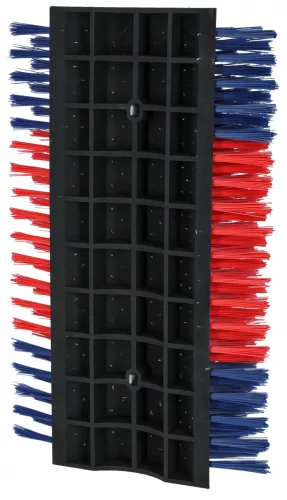 XL félkör alakú vakaró kefe - kék-piros