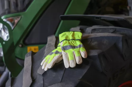 Winter téli, kecskebőr kesztyű - neon színű, 11/XXL méret