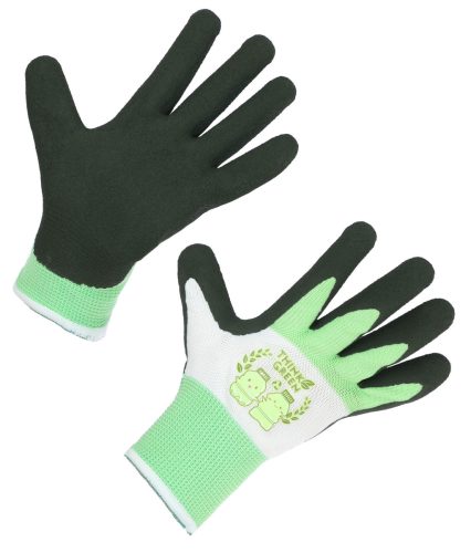 THINKGREEN gyermekkesztyű - latex borítással, 5-8 év