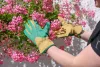 Gardener kertészkesztyű - zöld-barna, mikroszálas, 6-os méret