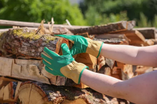 Gardener kertészkesztyű - zöld-barna, mikroszálas, 7-es méret
