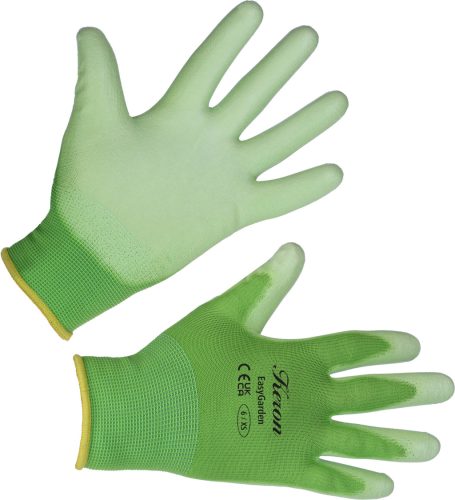 Easy Garden kesztyű - zöld, PU bevonattal, 7