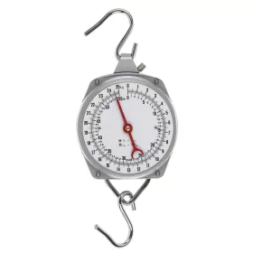   Függeszthető, körszámlapos mérleg - 25 kg, skála beosztás 100 g-onként