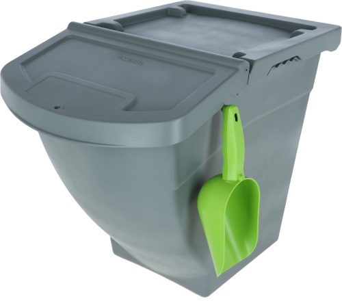 Egymásra rakható takarmánytároló - fedéllel, 60 literes