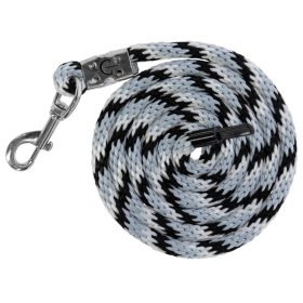   Covalliero Mustang vezetőszár karabinerrel - ezüst/fekete/fehér