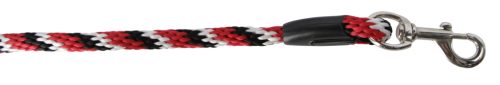 Covalliero Mustang vezetőszár karabinerrel - piros/fekete/fehér