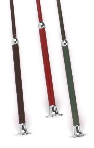 Covalliero díjlovas pálca műbőr borítással - tengerkék, 110 cm