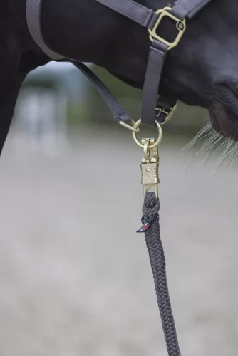 Covalliero Classy vezetőszár pánikkapoccsal - szürke