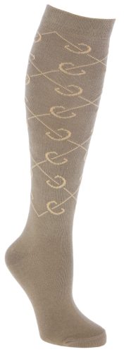 Covalliero 2023 S/S kockás zokni - drapp, 34-36
