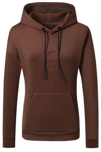 Covalliero 2024 S/S női kapucnis pulóver - csokoládébarna, XL