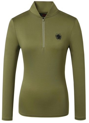 Covalliero 2024 S/S női hosszú ujjú felső - olivazöld, XS