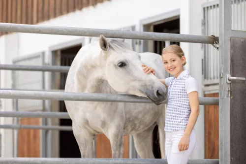 Covalliero 2024 S/S gyermek versenying - sötétkék felirattal, 128/134
