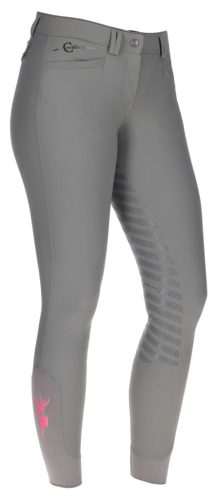 Janne x PinkRibbon női lovaglónadrág csúszásmentes ülőrésszel - grafitszürke, 32