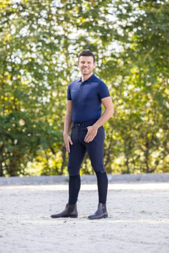 Techno II férfi lovaglónadrág ülőrész megerősítéssel - sötétkék, 50