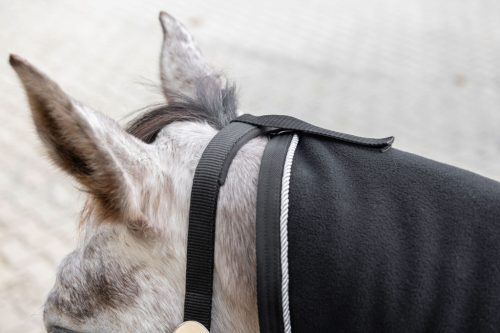 Covalliero Therm lótakaró nyakrésszel - fekete, 115 cm