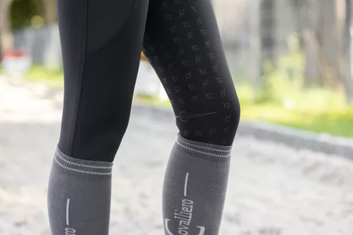 Magas derekú lovagló leggings - fekete, 34/36
