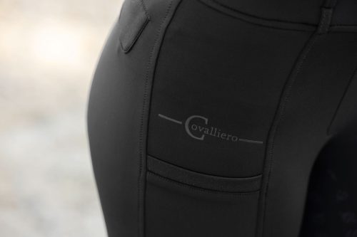 Magas derekú lovagló leggings - fekete, 42/44