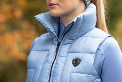 Covalliero 2024 AW női steppelt mellény, jégkék, L