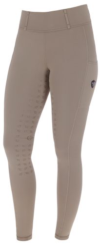 Covalliero 2024 AW női grip lovaglóleggings - barnásszürke, 34/36
