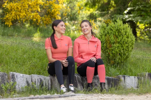 Covalliero 2025 S/S női kapucnis felső - korall, S