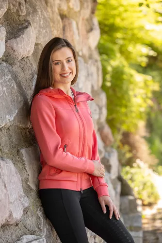 Covalliero 2025 S/S női kapucnis felső - korall, M