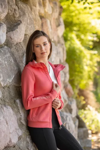 Covalliero 2025 S/S női kapucnis felső - korall, L