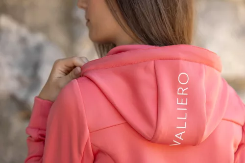 Covalliero 2025 S/S női kapucnis felső - korall, XL