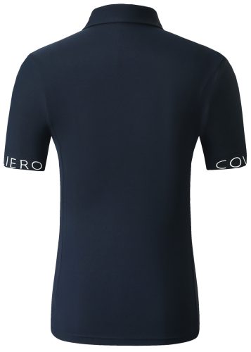 Covalliero 2025 S/S női gombos póló - sötétkék, XL