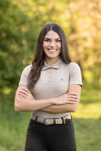 Covalliero 2025 S/S női gombos póló - bézs, L