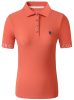 Covalliero 2025 S/S női gombos póló - korall, XL
